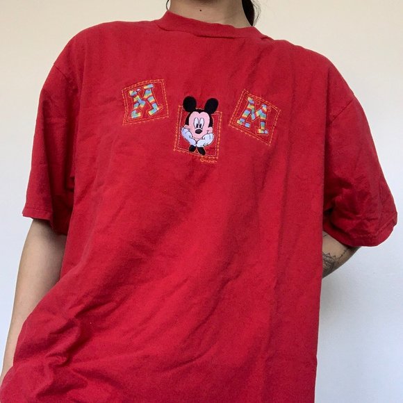 Vintage Mickey Mouse Embroidered T-shirt - Picture 2 of 5